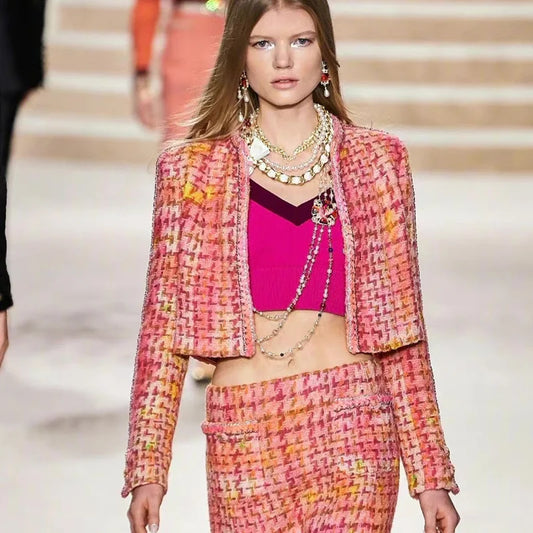 042 - Tweedjacke Damen – Kurz & Luxury Design