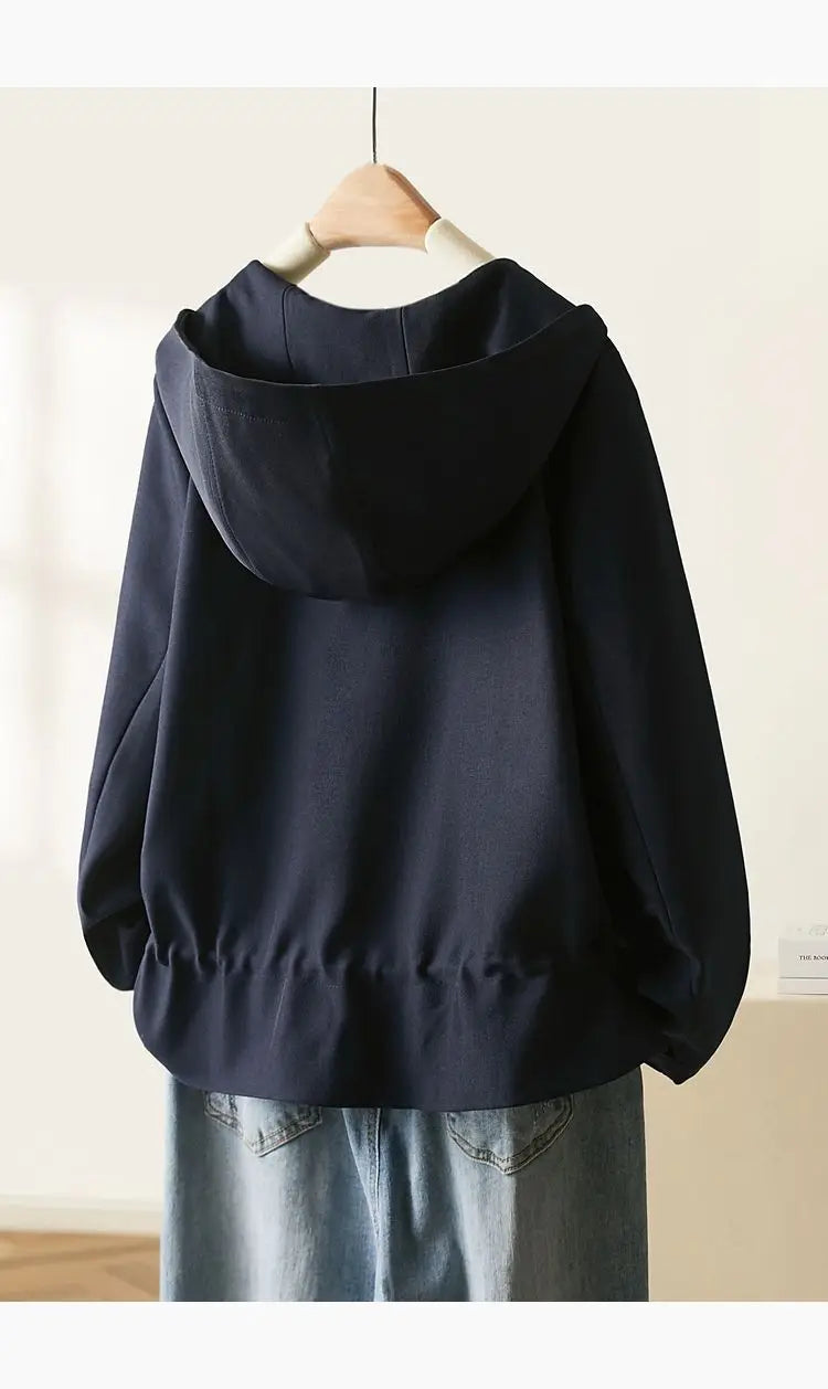 029 - Kurze Windjacke Damen – Mit Kapuze