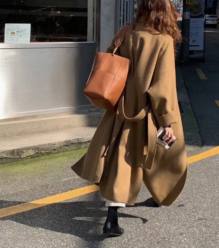 044 - Cashmere-Wollmantel Damen – Extra Long & Elegant