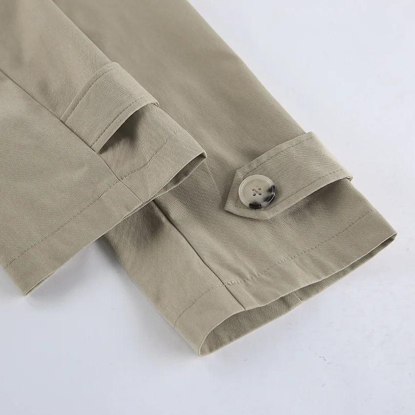 016 -  Bindegürtel Trenchcoat Damen – Elegant & Modern