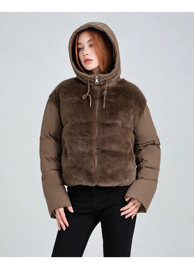 046 - Plüschmantel Damen – Warm & Modern