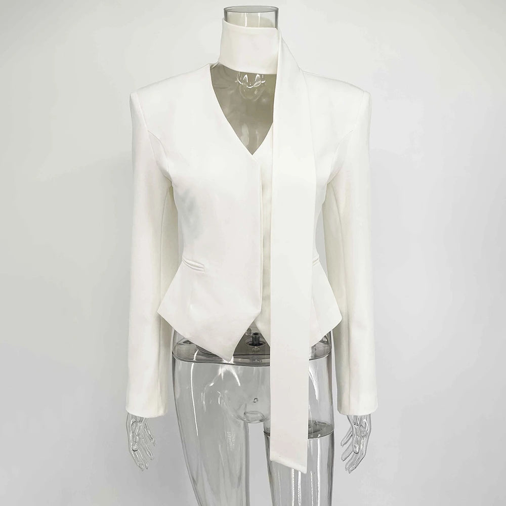 019 - Gestreifter Blazer Damen – Modern & Elegant