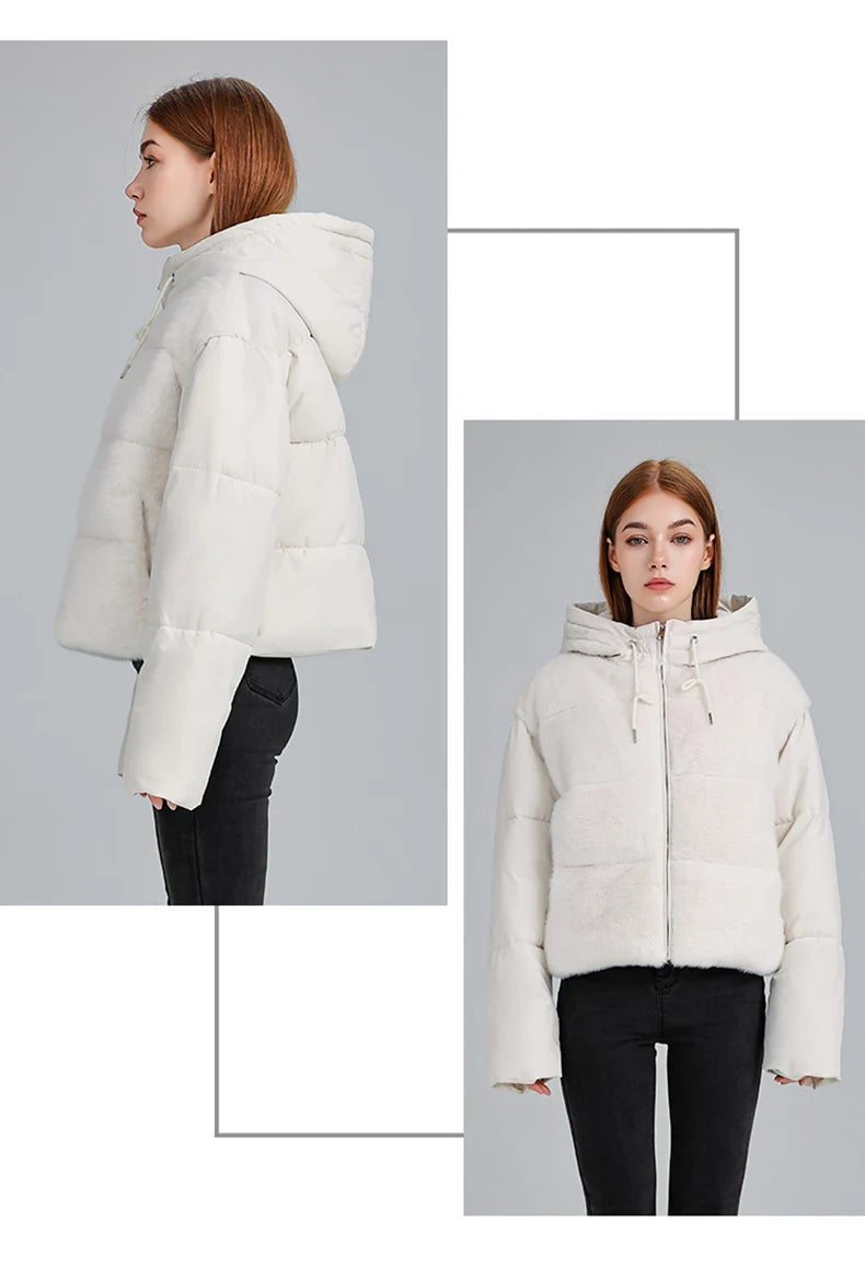 046 - Plüschmantel Damen – Warm & Modern