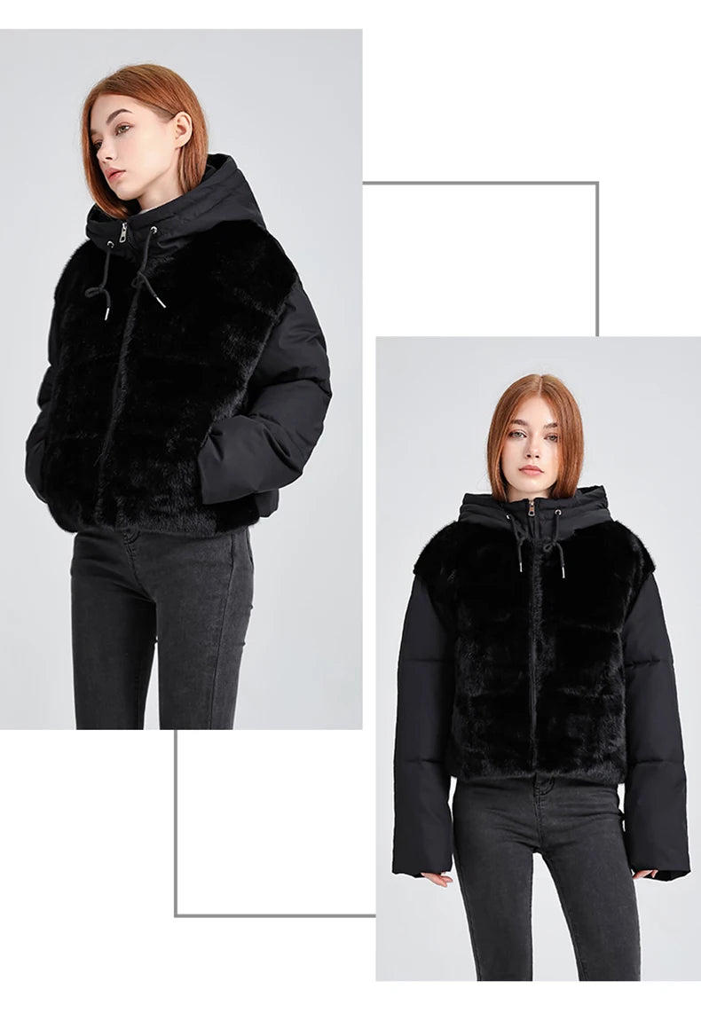 046 - Plüschmantel Damen – Warm & Modern