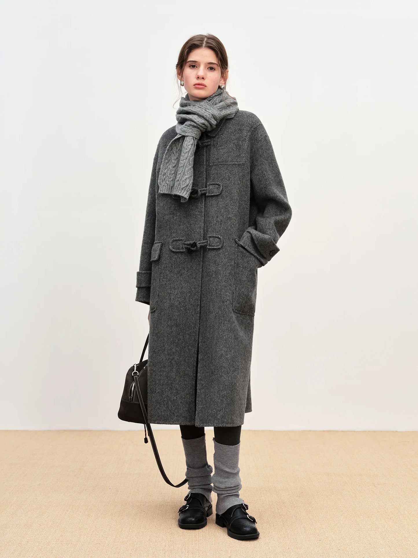 033 - Tweedmantel Damen – Oversize & Elegant