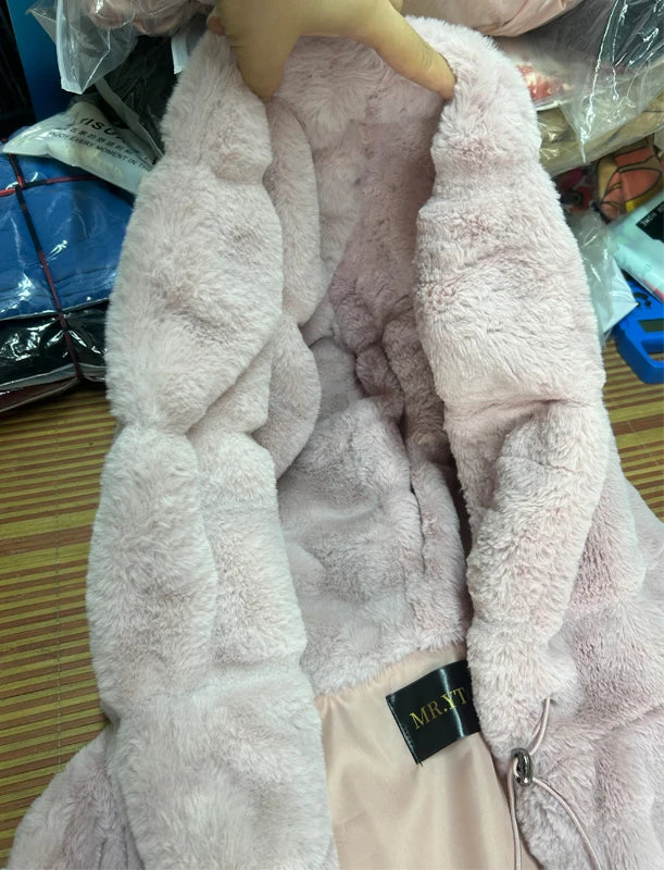 094 - Damen Parka Lang mit Fellkapuze