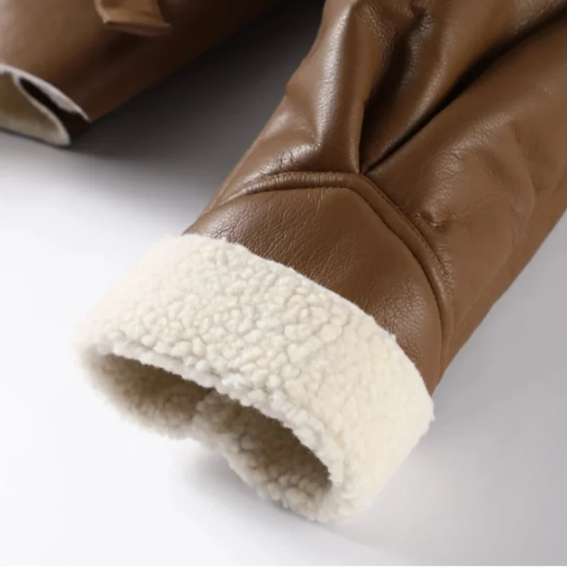 092 - Wildlederjacke Damen Kurz mit Gürtel