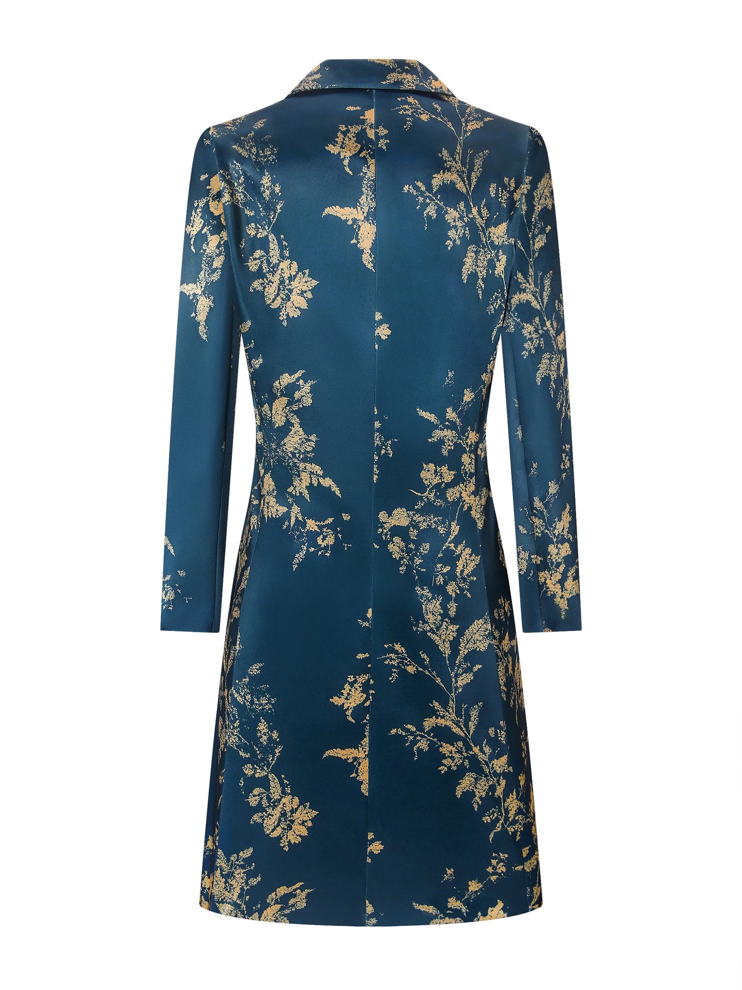 014 - Satin-Trenchcoat Damen – Elegant & Extralang