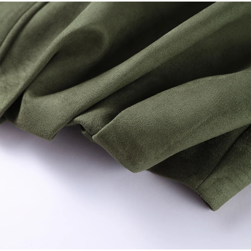 055 - Suede Bomber Jacket Damen – Modern & Stylisch