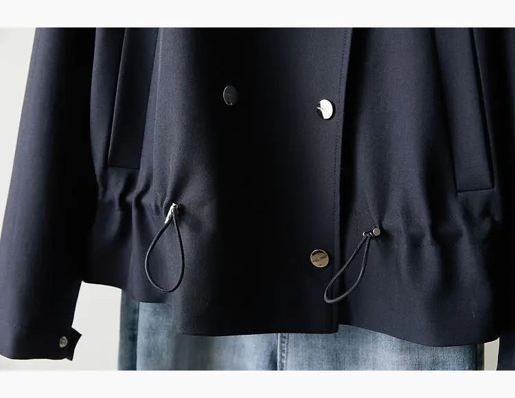 029 - Kurze Windjacke Damen – Mit Kapuze