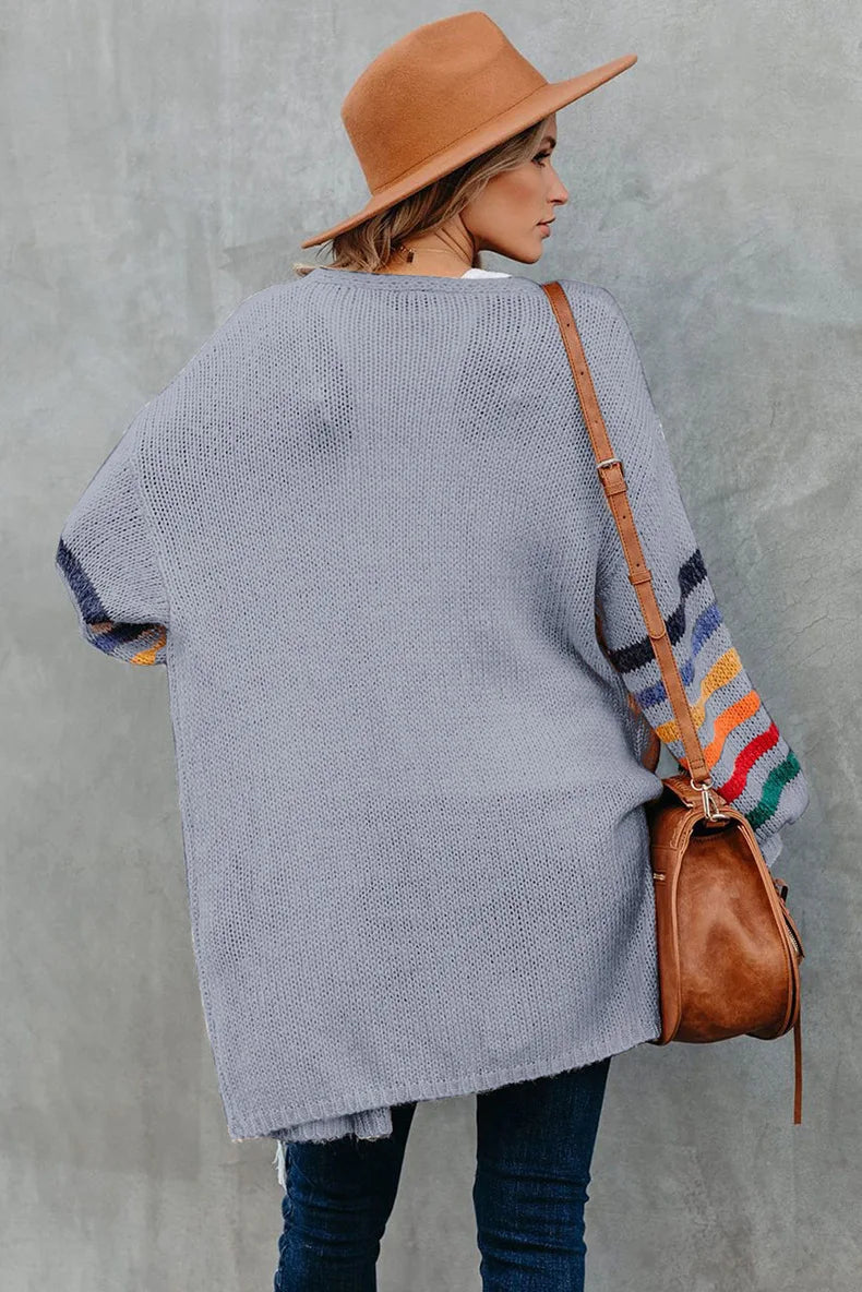 118 - Strick Cardigan Damen Mittellang Elegant