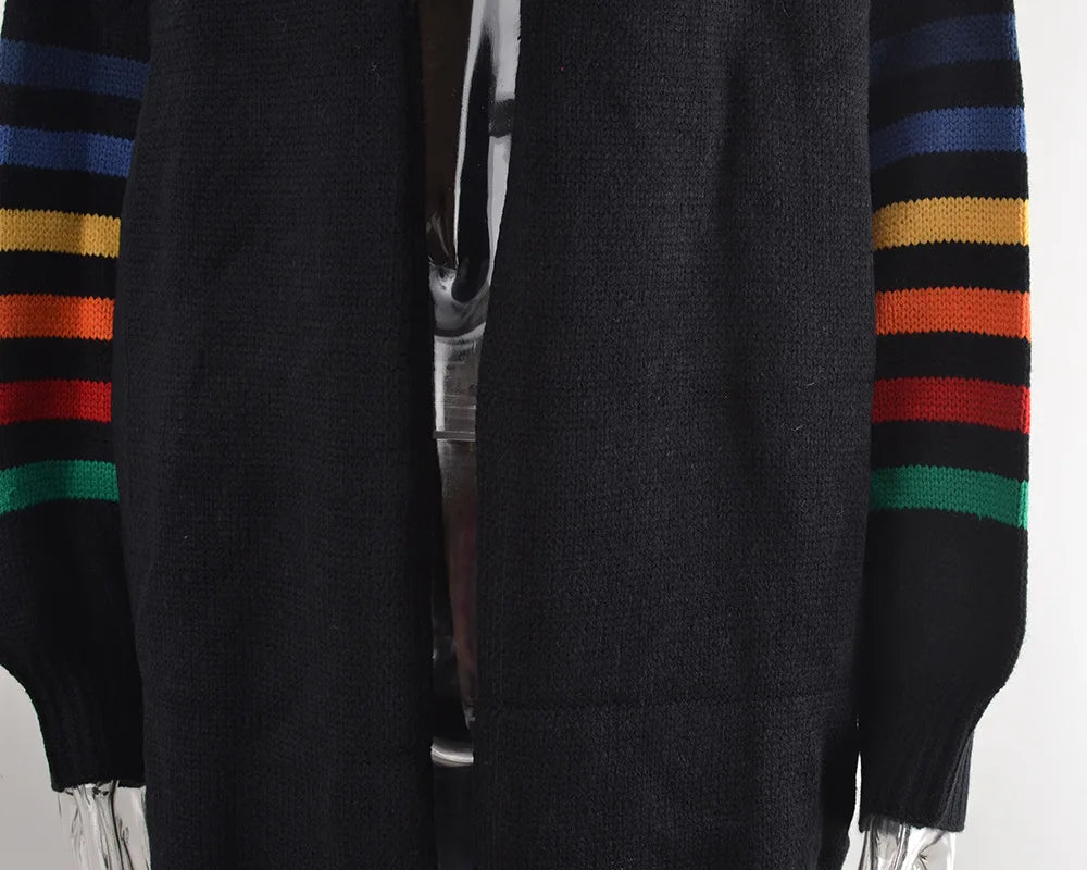 118 - Strick Cardigan Damen Mittellang Elegant