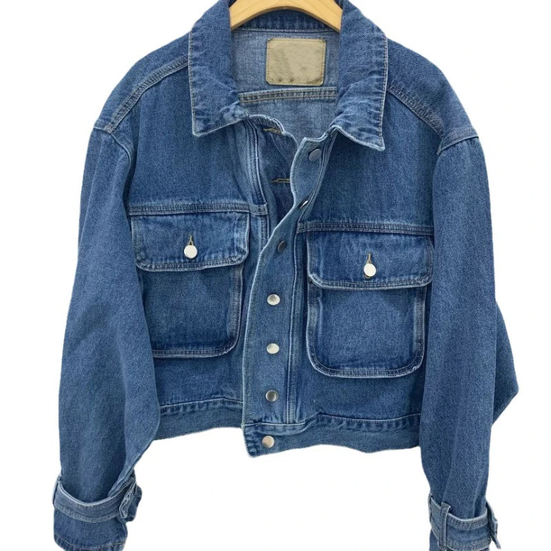 127 - Damen Kurz Jeansjacke Klassisch