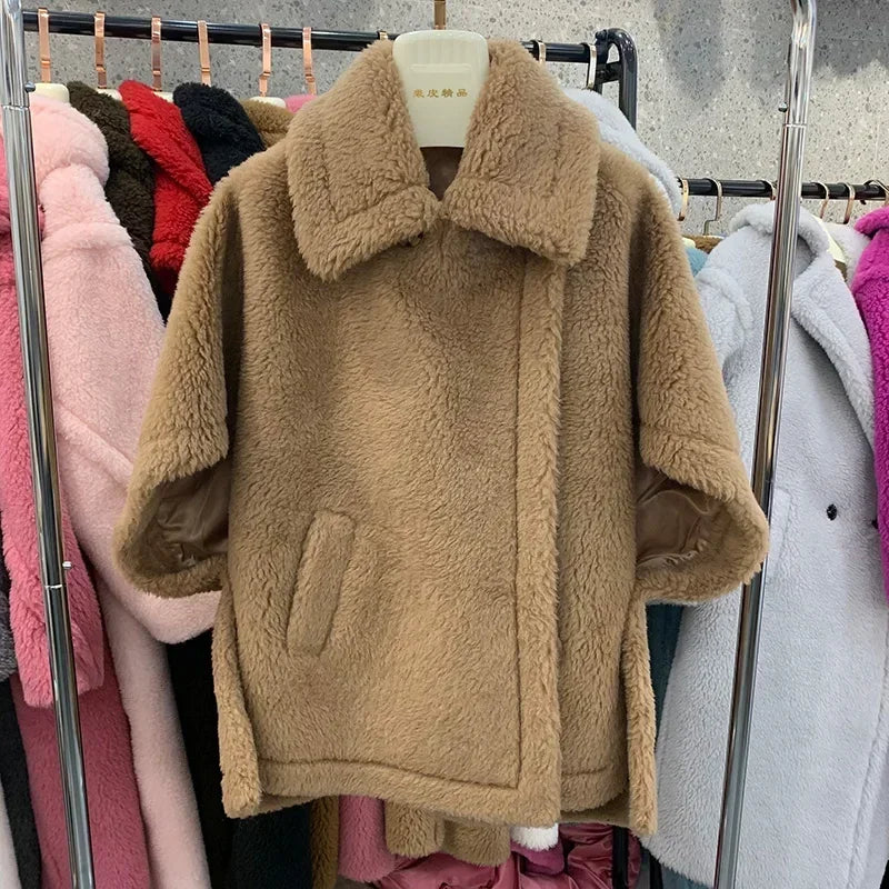 047 - Teddy Coat Damen – Echtfell & Warm