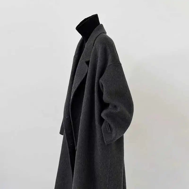 106 - Damen Wollmantel Zweireihig Hepburn Style