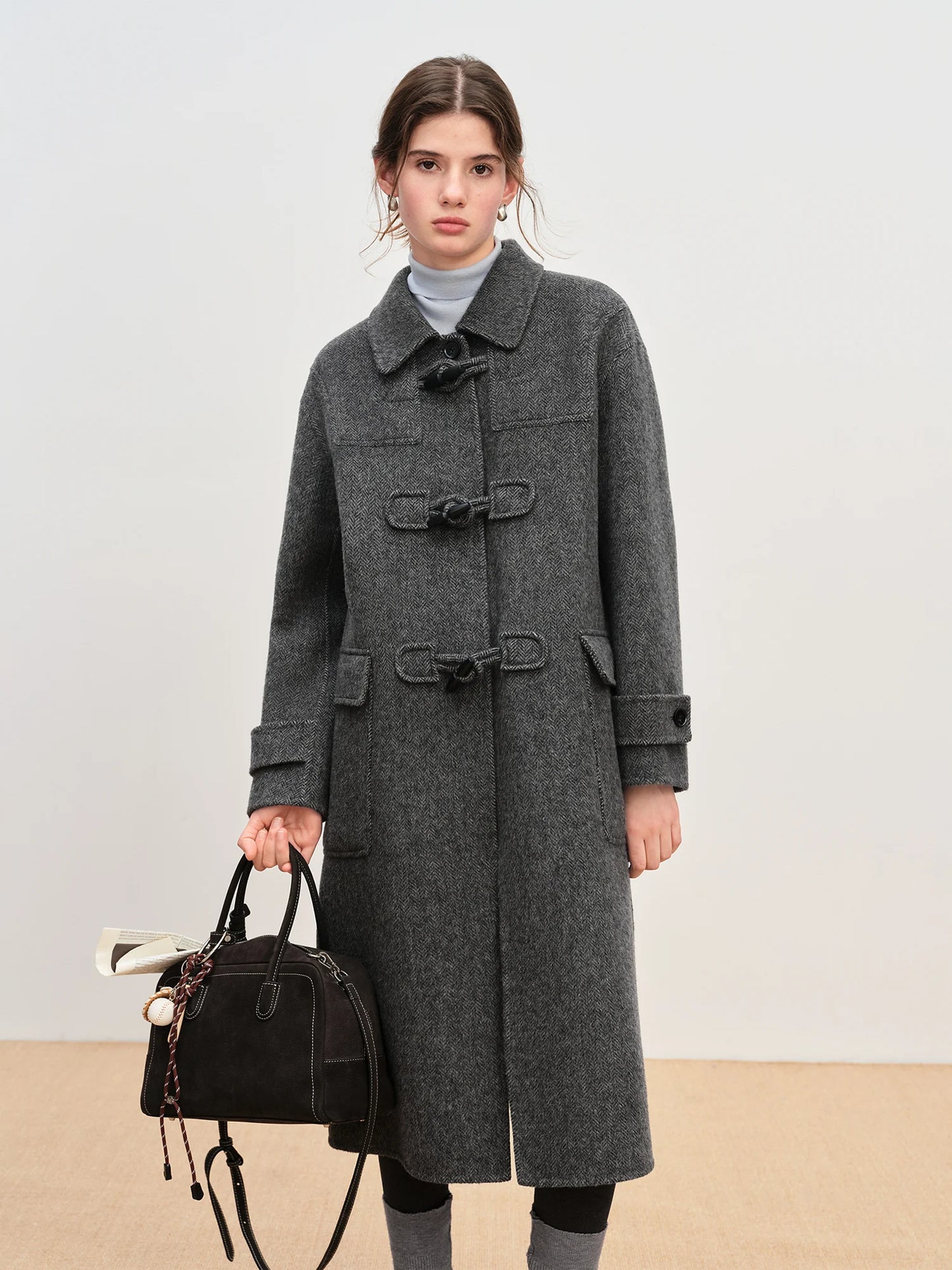 033 - Tweedmantel Damen – Oversize & Elegant