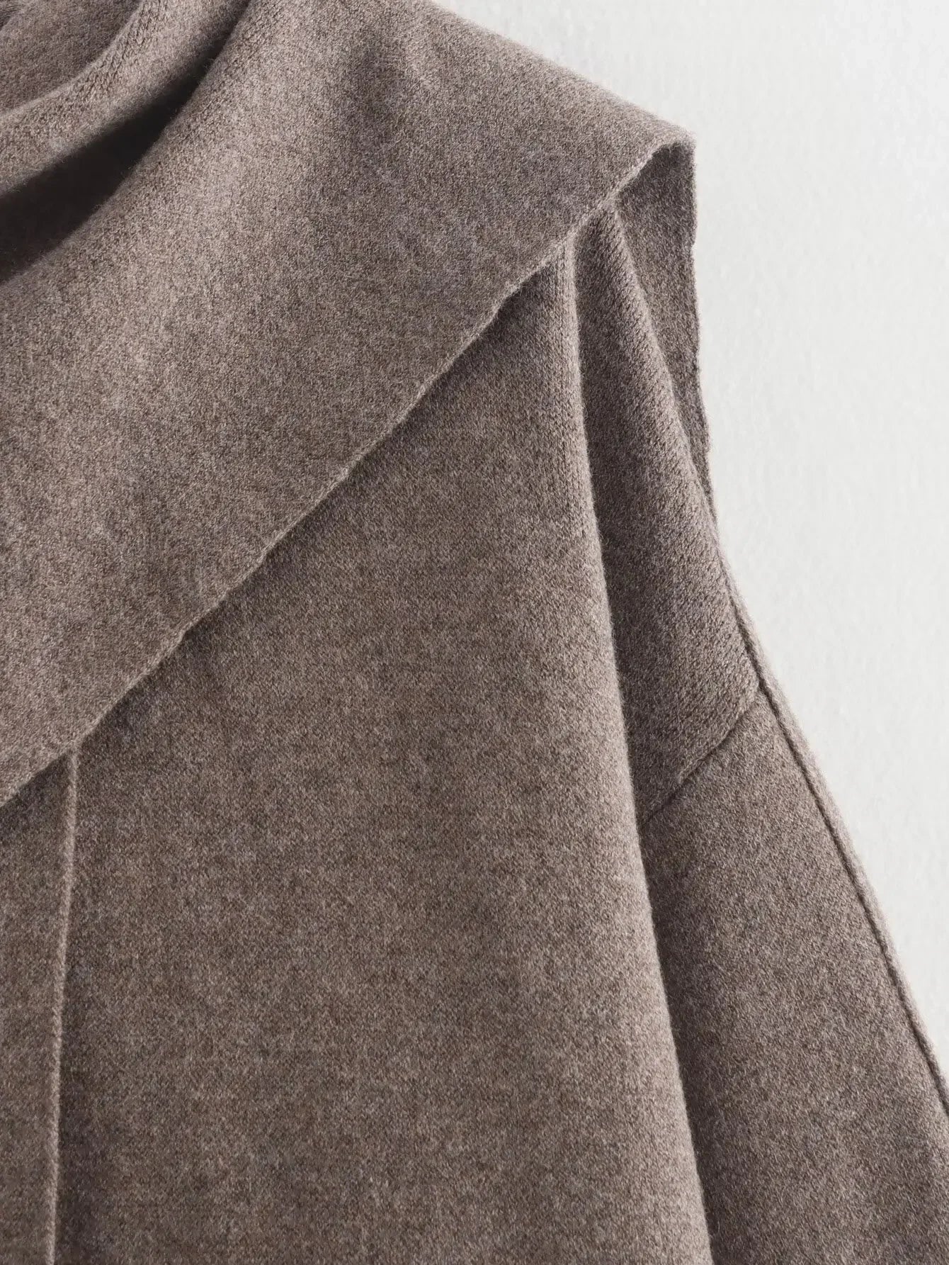 122 - Oversize Strickjacke Damen mit Schalkragen