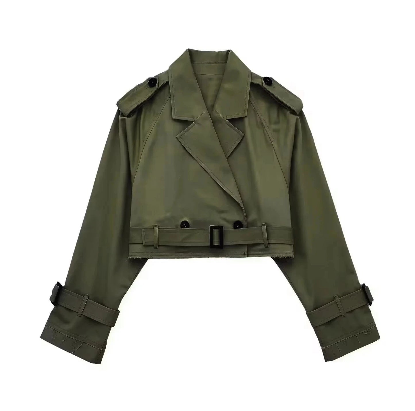 010 - Kurzer Trenchcoat Damen – Modern & Elegant