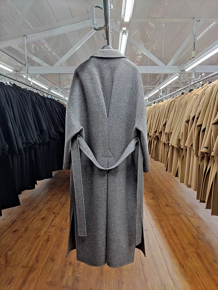 044 - Cashmere-Wollmantel Damen – Extra Long & Elegant