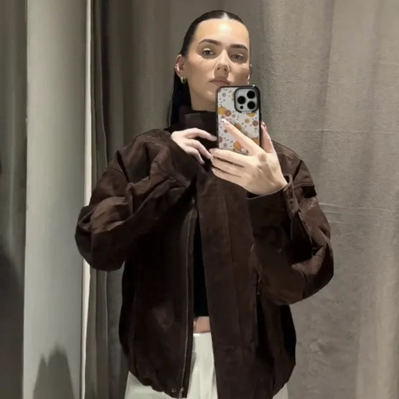 066 - Wildlederjacke Damen – Modern & Locker