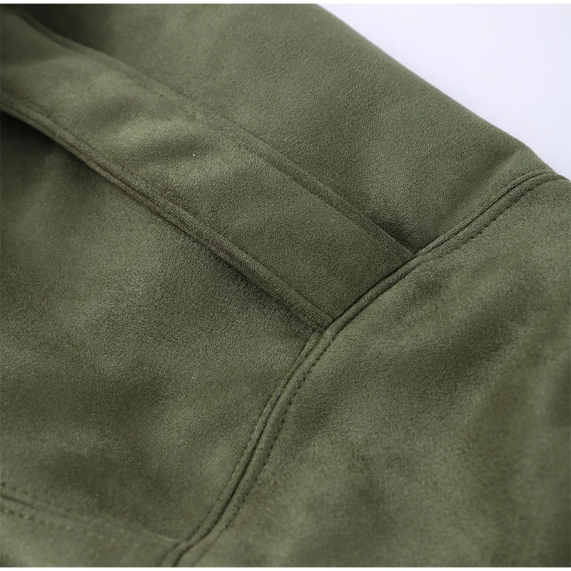 055 - Suede Bomber Jacket Damen – Modern & Stylisch