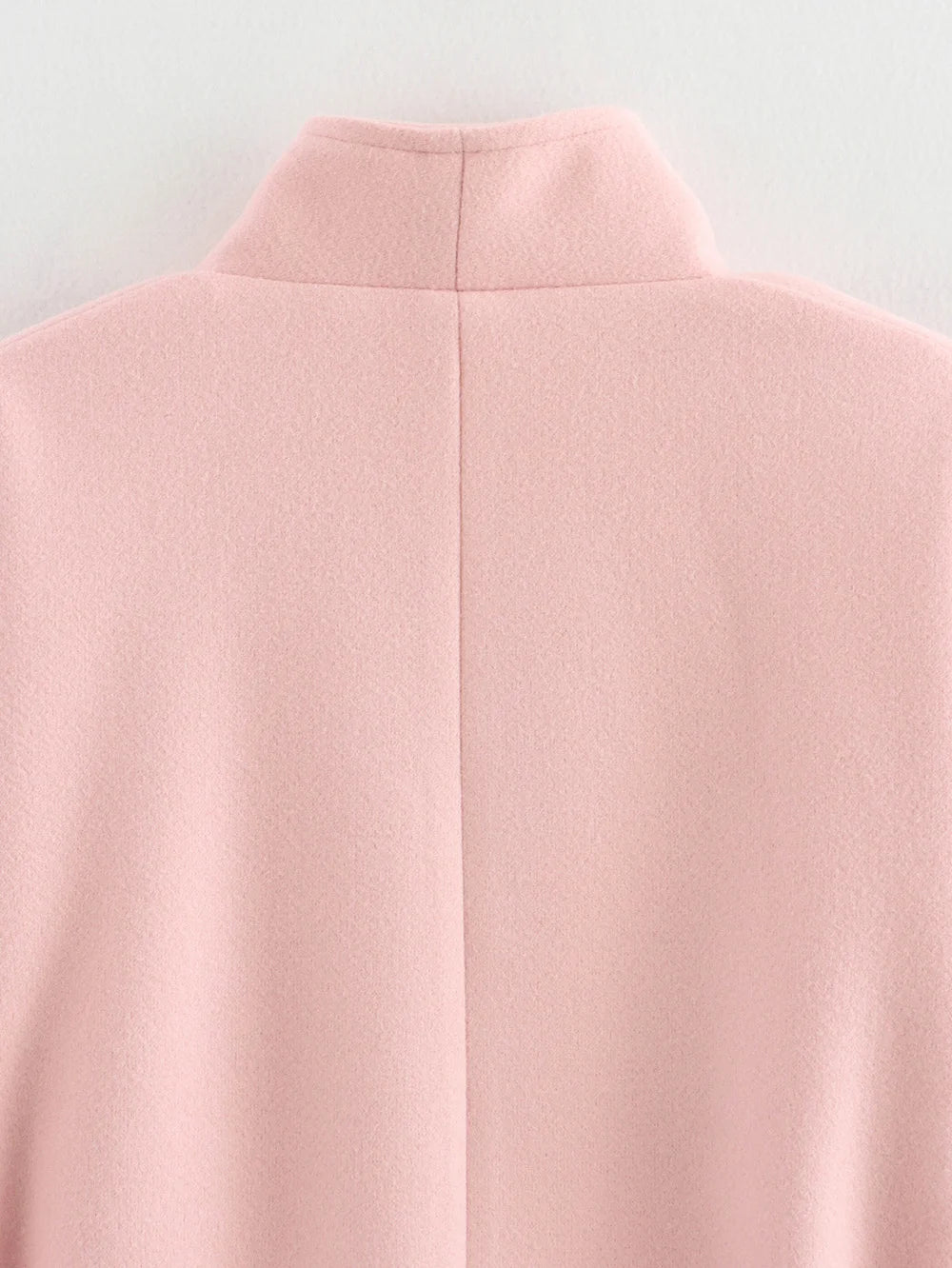 079 - Einfarbiger Schleifen-Mantel – Herbst/Winter Damenjacke