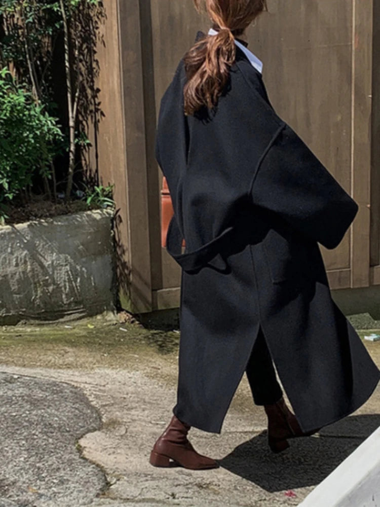 044 - Cashmere-Wollmantel Damen – Extra Long & Elegant