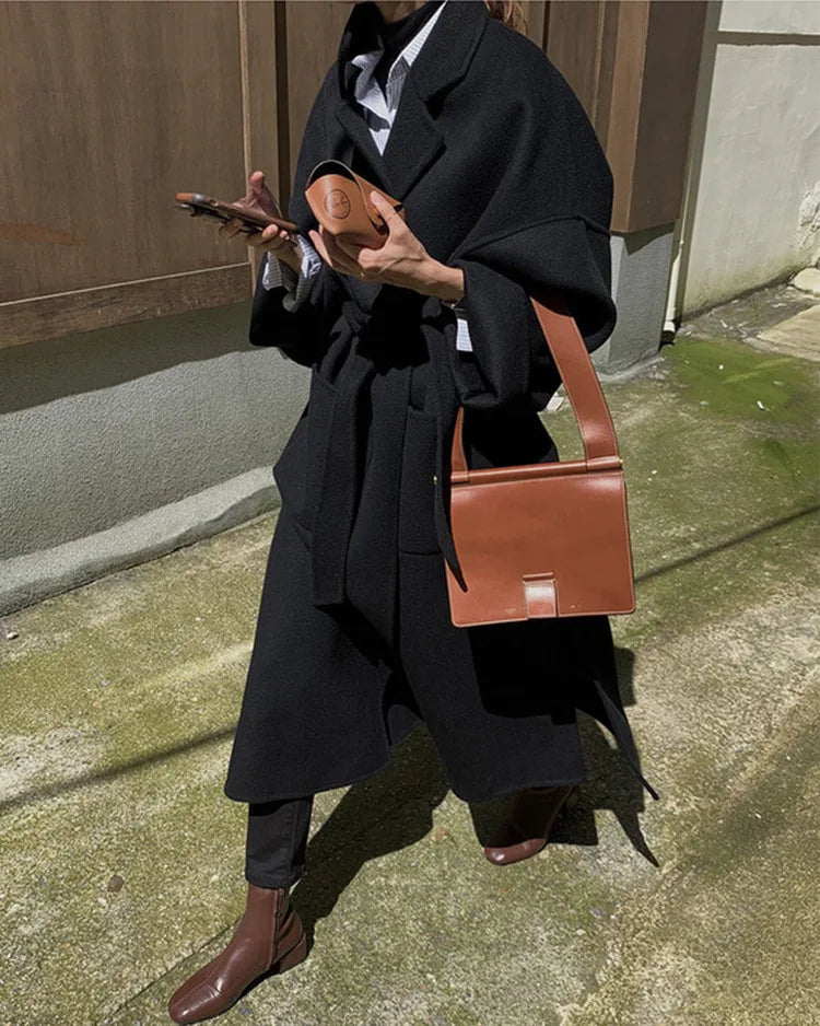 044 - Cashmere-Wollmantel Damen – Extra Long & Elegant