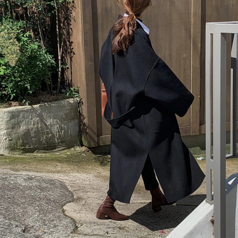 044 - Cashmere-Wollmantel Damen – Extra Long & Elegant