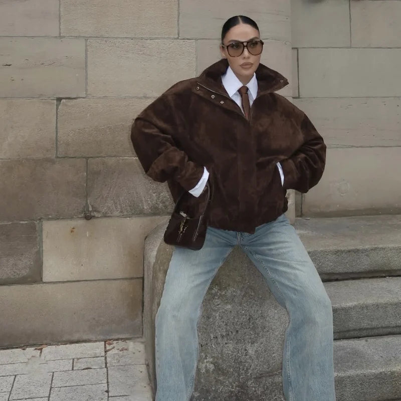 066 - Wildlederjacke Damen – Modern & Locker