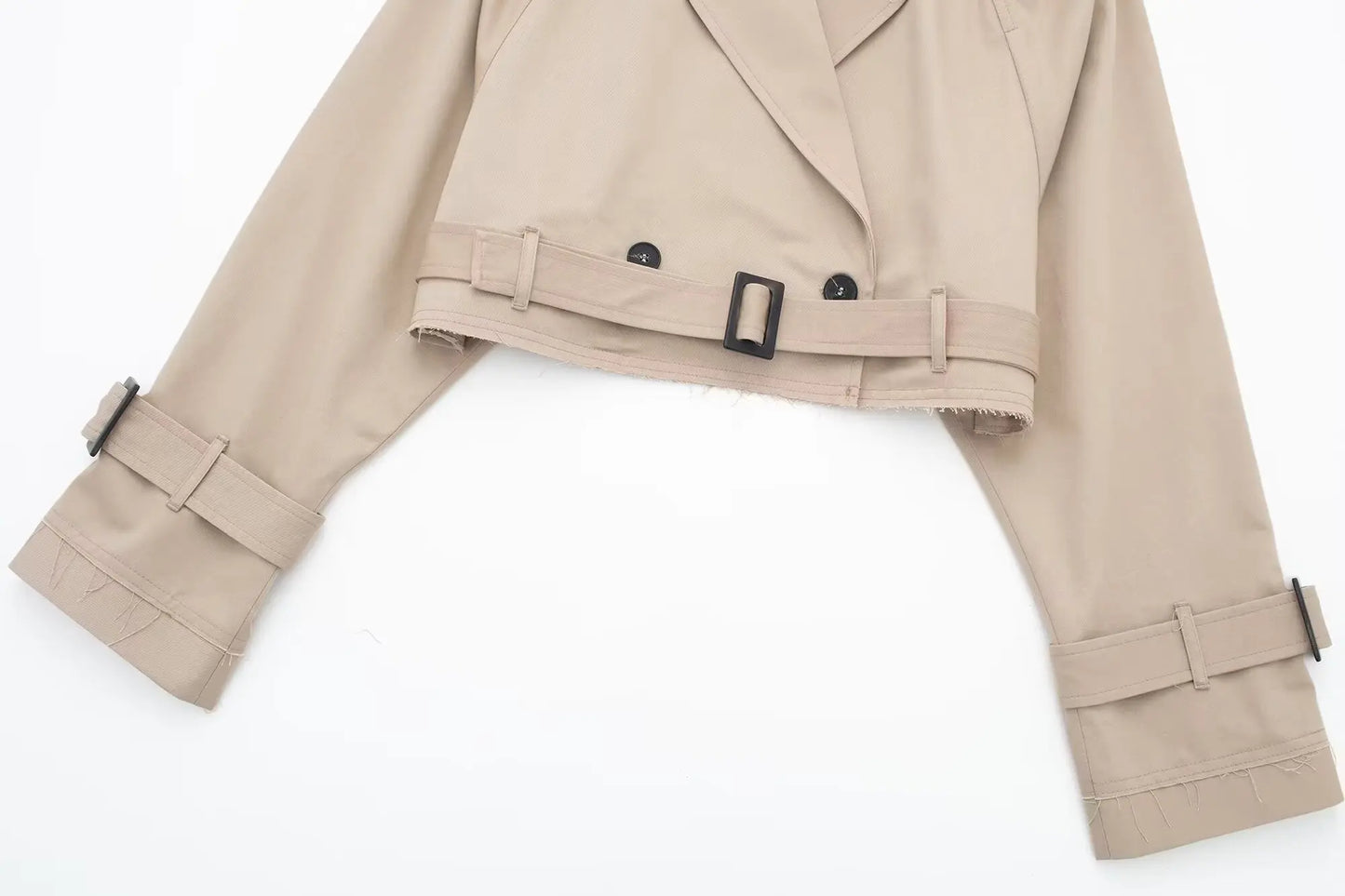 010 - Kurzer Trenchcoat Damen – Modern & Elegant
