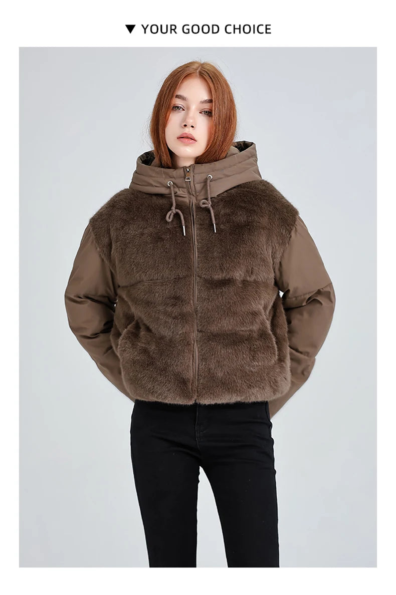 046 - Plüschmantel Damen – Warm & Modern