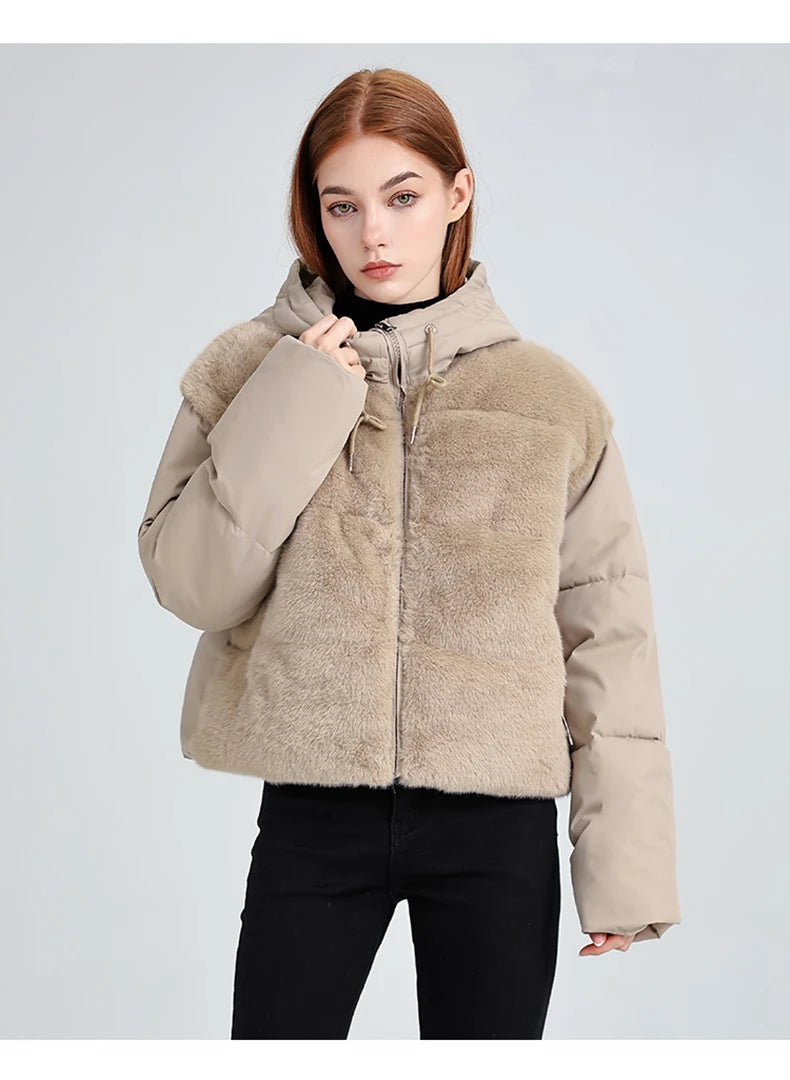 046 - Plüschmantel Damen – Warm & Modern