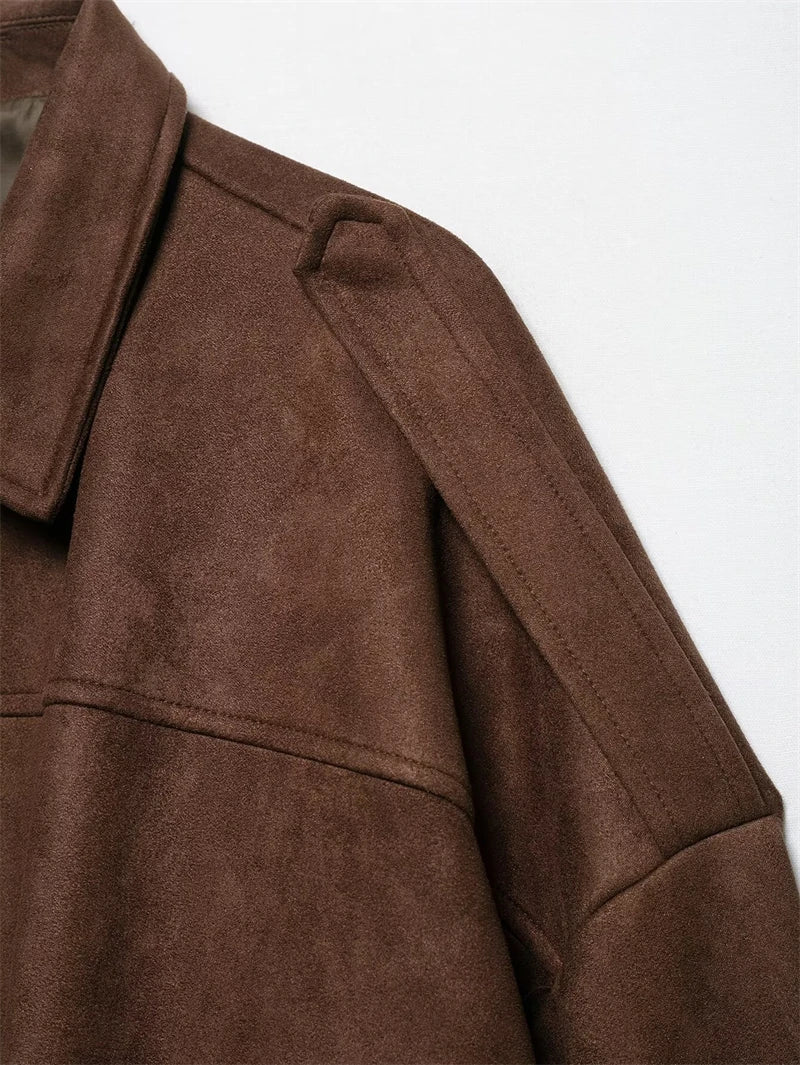 121 - Suede Bomberjacke Damen