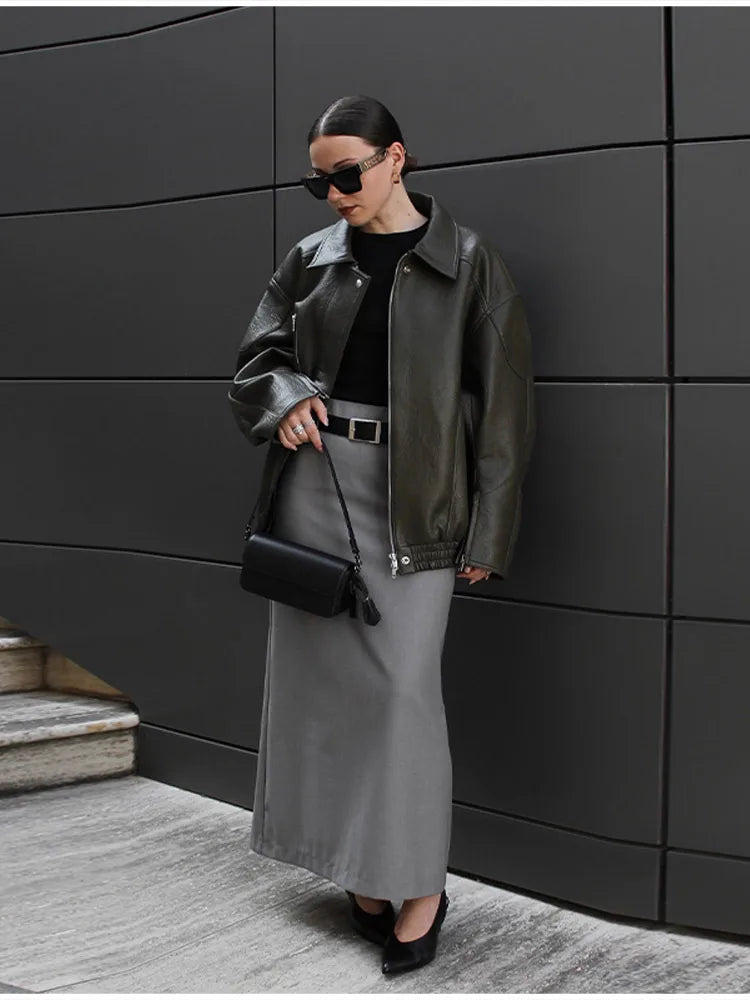 068 - Kunstlederjacke Damen – Kurz & Modern