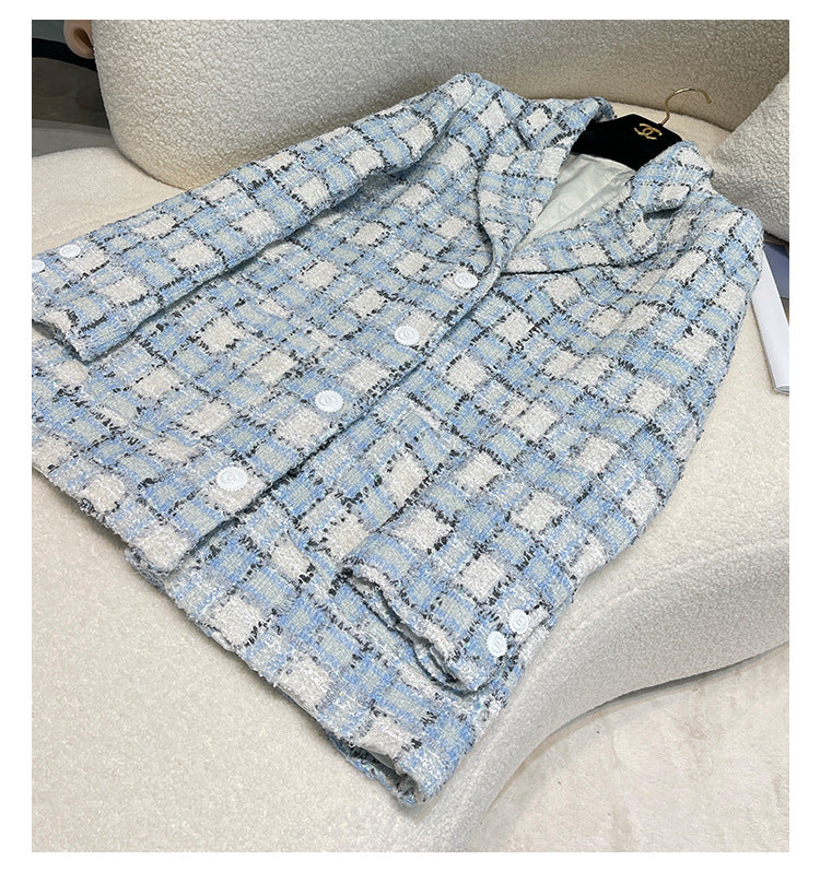 021 - Tweedmantel Damen – Kariert & Elegant