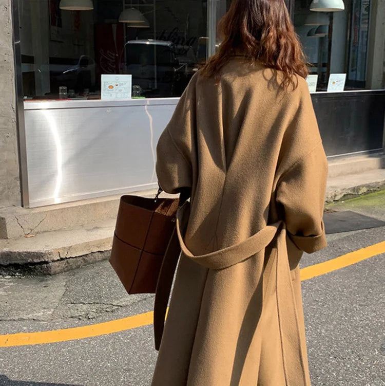 044 - Cashmere-Wollmantel Damen – Extra Long & Elegant