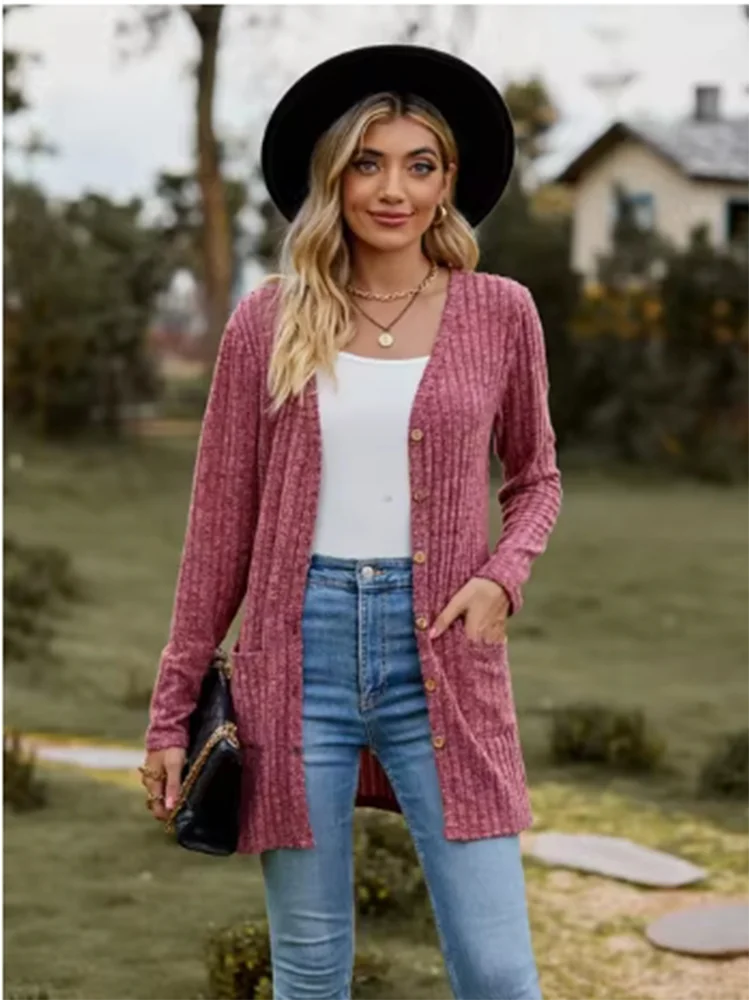 052 - Gestreifter Mantel Damen – Modern & Vielseitig