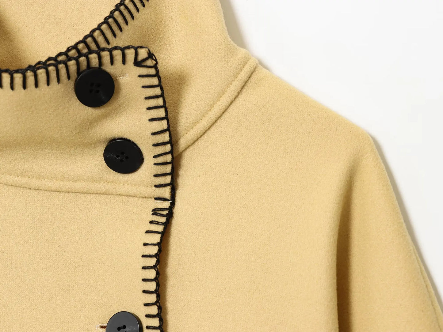 082 - Damen Mantel mit hohem Kragen – Eleganter Casual Style