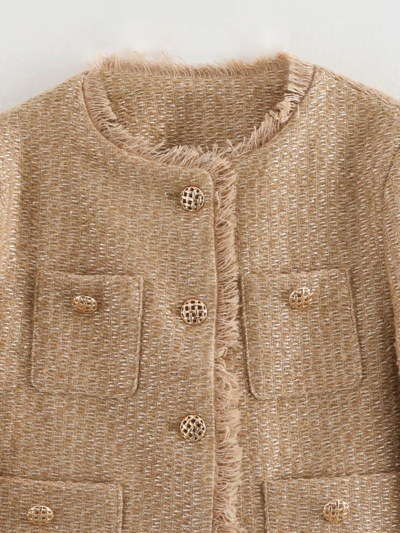 087 - Tweed Jacke Damen Elegant