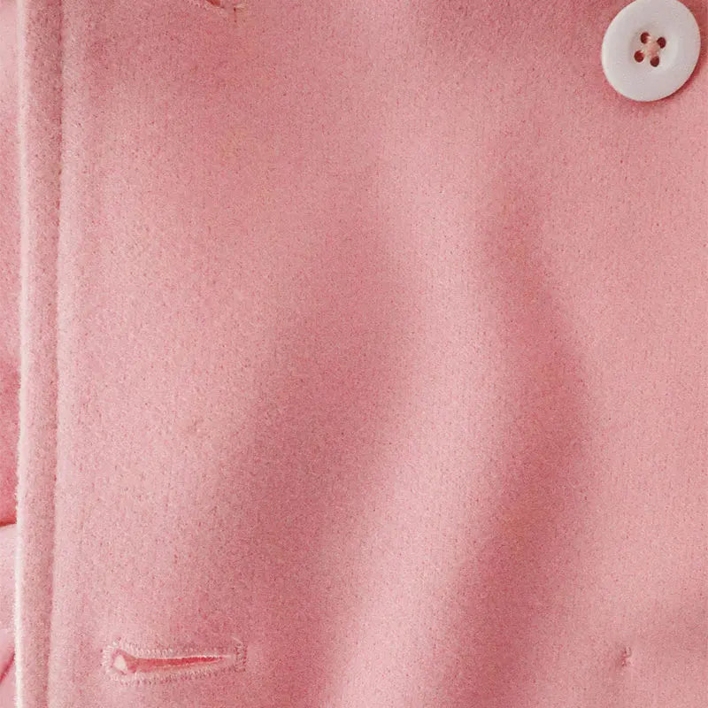 145 - Damen Zweireiher Mantel Lang & Elegant