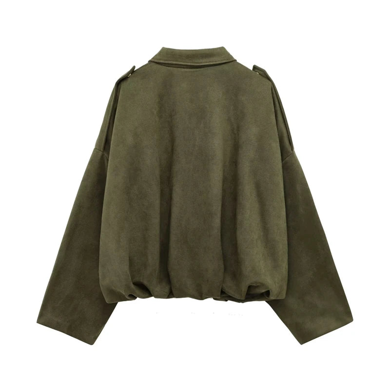 121 - Suede Bomberjacke Damen