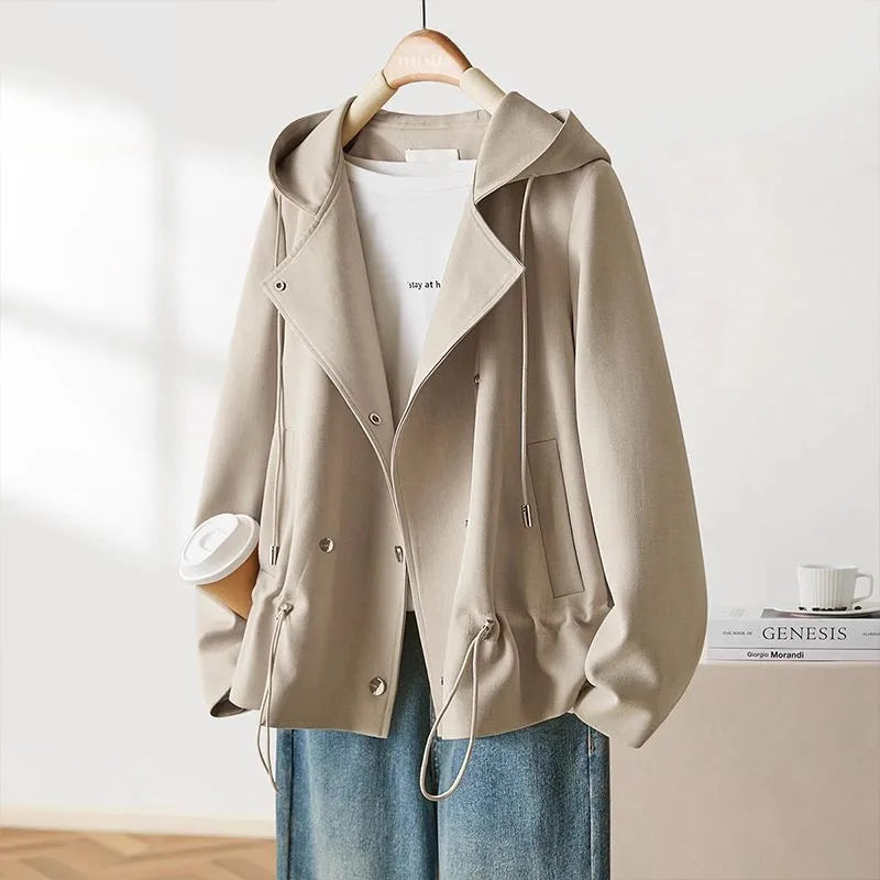 029 - Kurze Windjacke Damen – Mit Kapuze