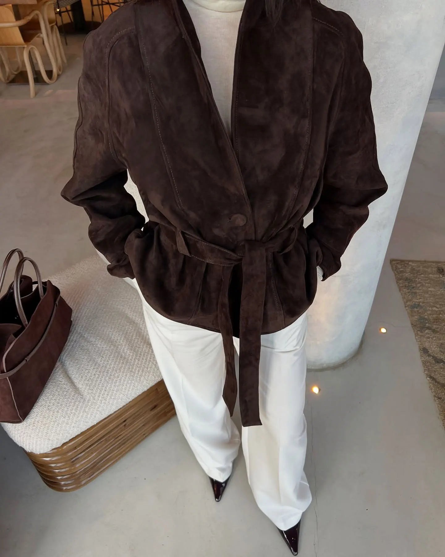 058 - Suede-Jacke Damen – Tailliert & Modern