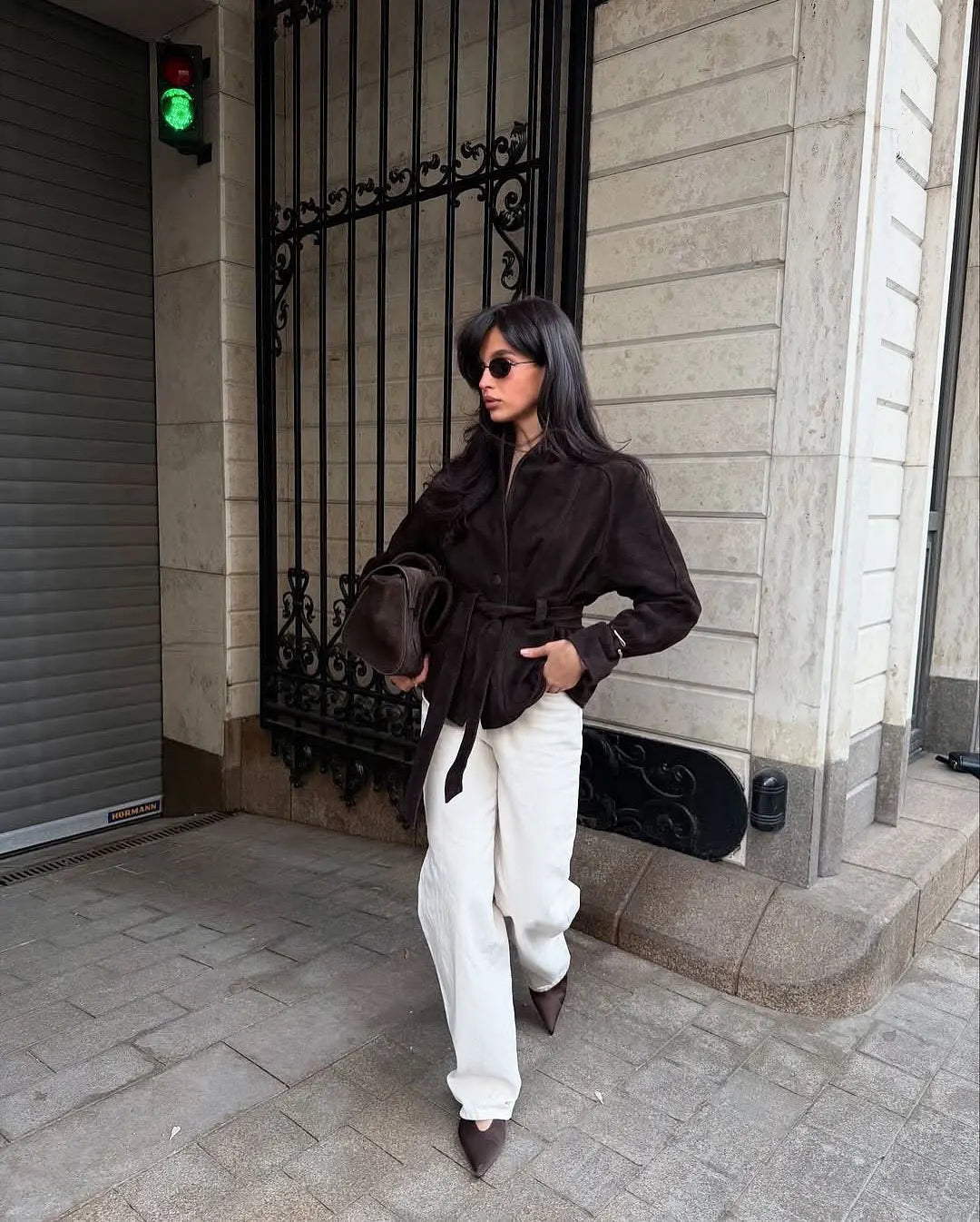 058 - Suede-Jacke Damen – Tailliert & Modern