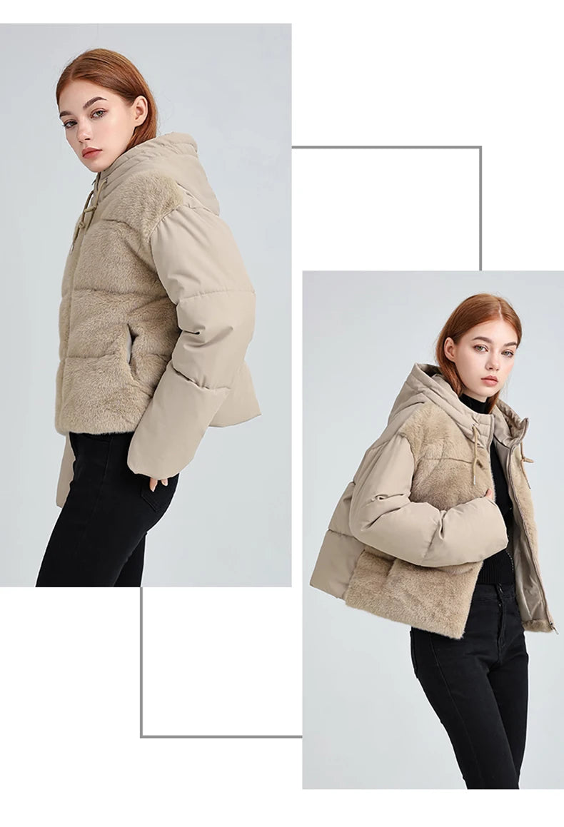 046 - Plüschmantel Damen – Warm & Modern