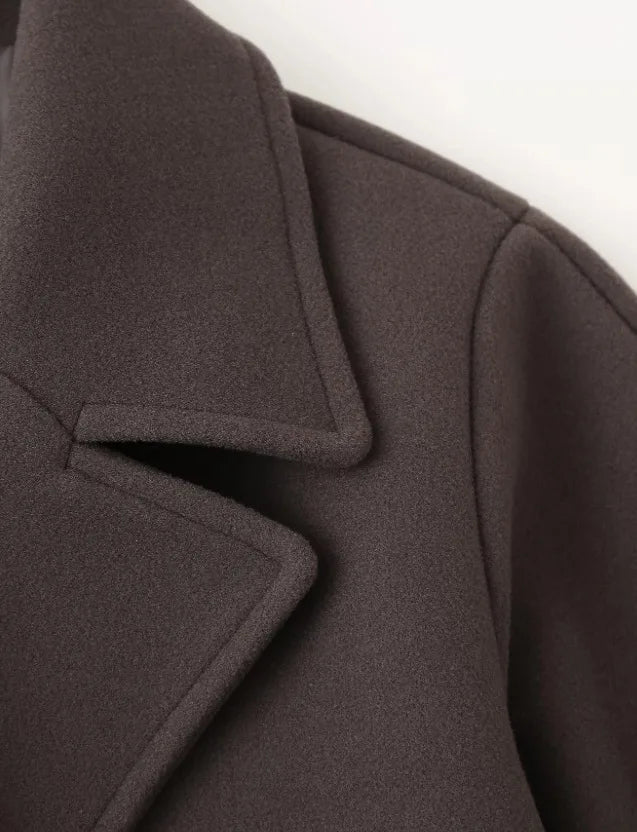 099 - Kurzer Wollblazer Damen Zweireihig