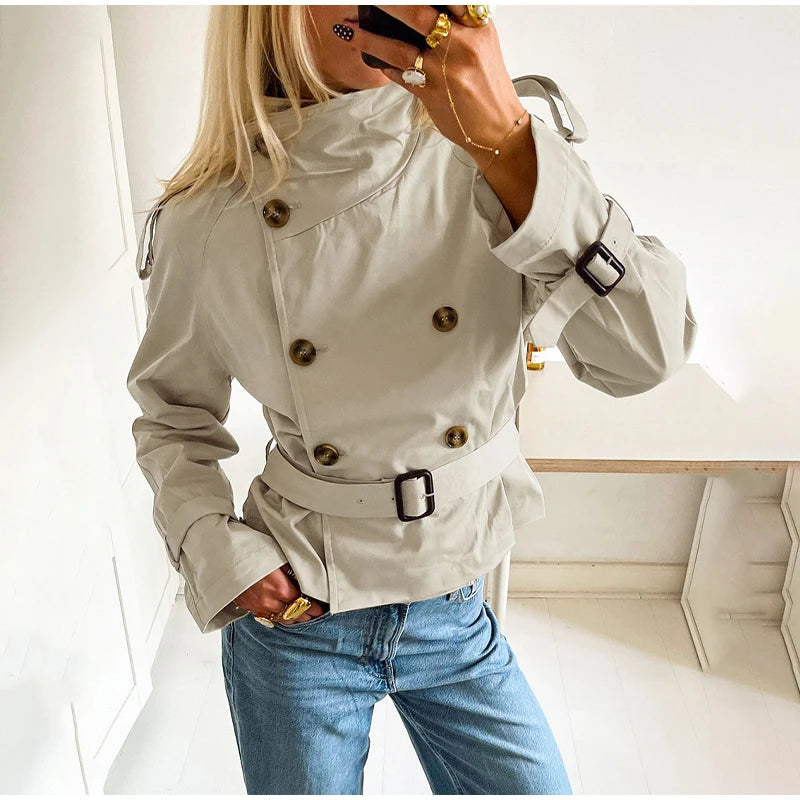 073 - Kurzbluse mit Rüschen & V-Ausschnitt