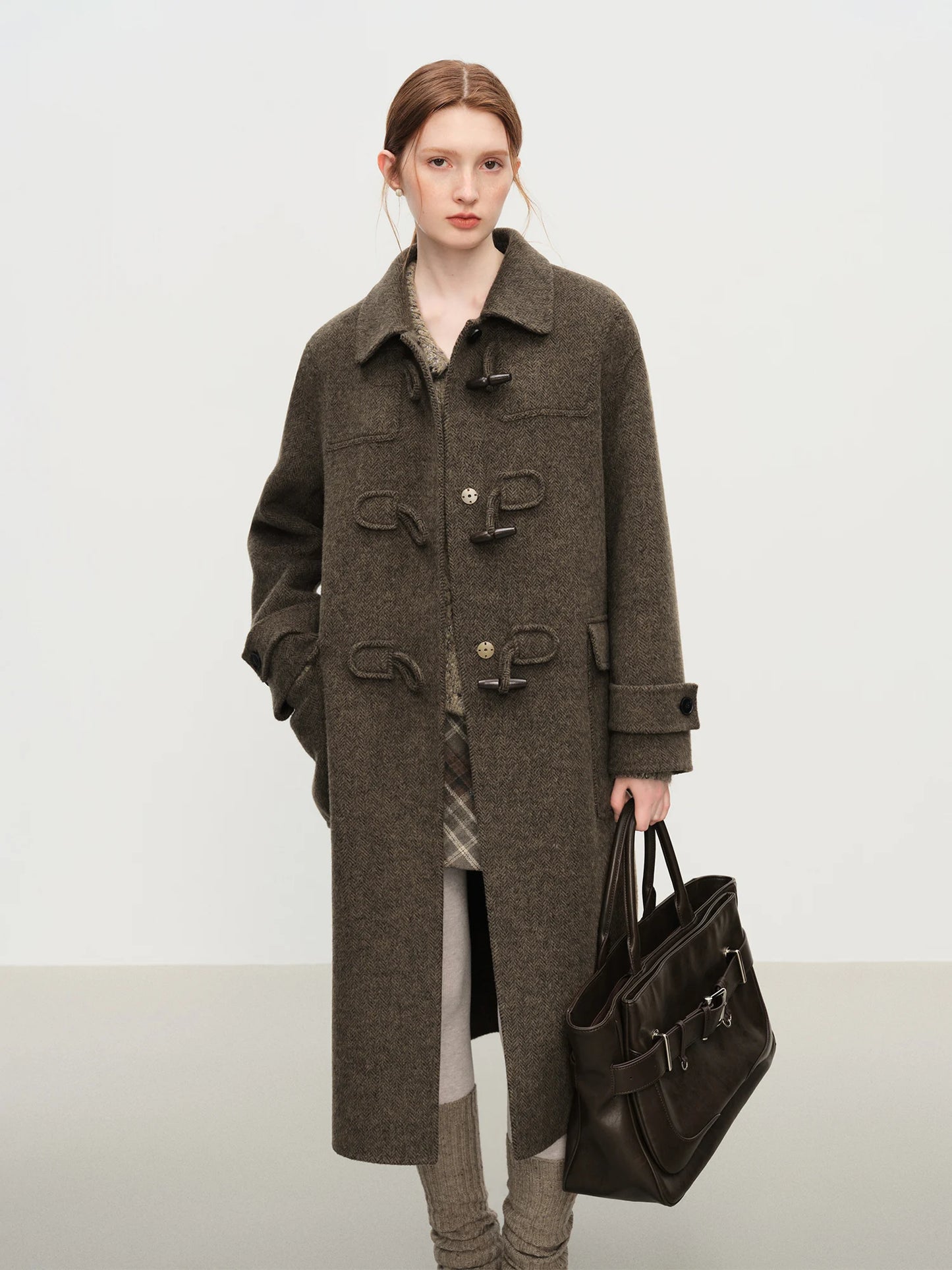 033 - Tweedmantel Damen – Oversize & Elegant