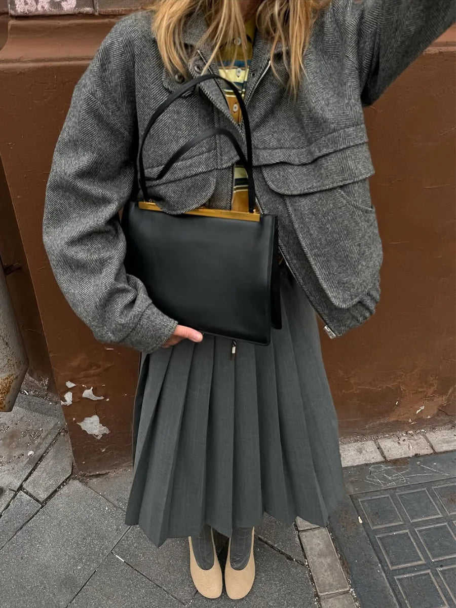 062 - Patchwork-Zip-Jacke Damen – Urban & Modern